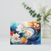 アルコールインクのエーテル流れ ポストカード (スタンド正面)