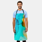 アルコールインクの一部、マ絵画クロ写真、アブストラック エプロン (着用した状態)