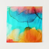 アルコールインクの一部、マ絵画クロ写真、アブストラック タペストリー (正面(横))