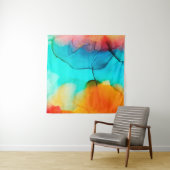 アルコールインクの一部、マ絵画クロ写真、アブストラック タペストリー (インサイチュ(横))