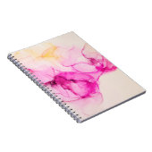 アルコールインクの海のテクスチャ。アトコンテンポラリールツ ノートブック (右側)