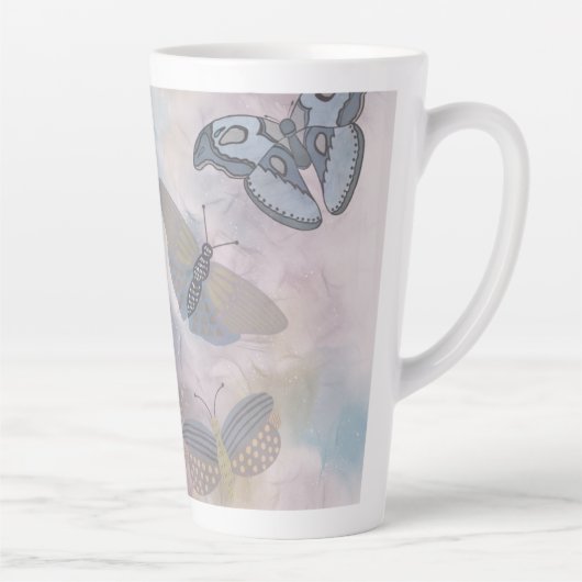 アルコールインクの蝶 カフェラテマグ (右)