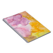 アルコールインクは半透明に色を付ける。流体芸術モダン。 ノートブック (右側)