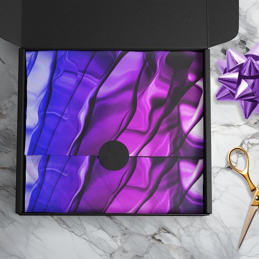 アルコールインクアブストラクトレイヤー マルチパープルの色合い 薄葉紙