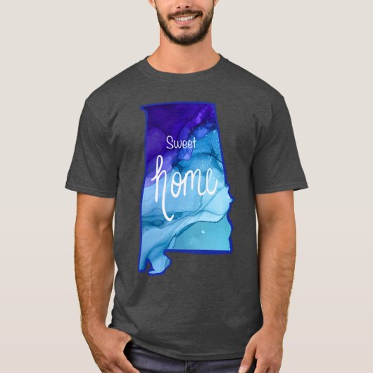 アルコールインクアートで作ったSweet Home Alabama Tシャツ (正面)