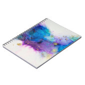 アルコールインクアート絵画。抽象芸術。アルコールインクバ ノートブック (左側)