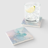 アルコールインクアート  ストーンコースター (横)