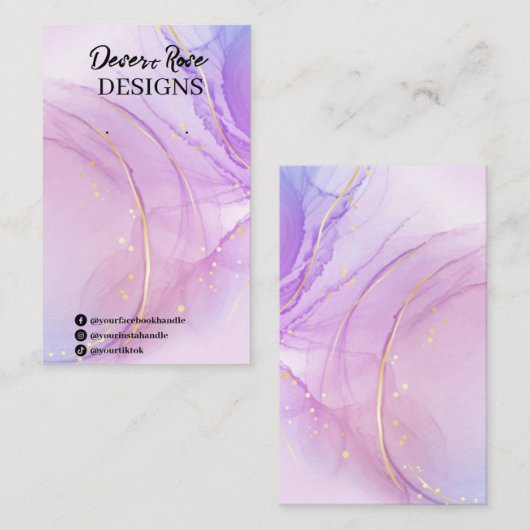 アルコールインクイヤリングカード 名刺 (正面/裏面)