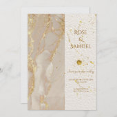 アルコールインクグリッターエレガントウェディング招待状 招待状 (正面/裏面)