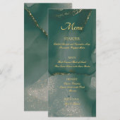 アルコールインクグリーングリッターシックフラットメニュー メニュー (正面/裏面)