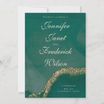 アルコールインクグリーンラメウェディング