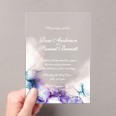 アルコールインクシック結婚ズアクリル招待状 アクリル招待状 (インサイチュ (ポータブル))