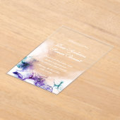 アルコールインクシック結婚ズアクリル招待状 アクリル招待状 (レイダウン)