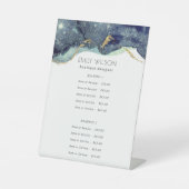 アルコールインクシルバーネイビーブルーグリッターサービス価格 台座サイン (正面)