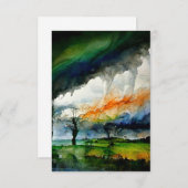 アルコールインクデジタルアートレインボー サンキューカード (正面/裏面)