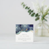 アルコールインクネイビー金ゴールドグリッターご注文ありがとうございます スクエア名刺 (スタンド正面)