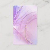 アルコールインクパープルイヤリングディスプレイカード 名刺 (裏面)