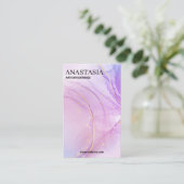 アルコールインクパープルイヤリング包装カード 名刺 (スタンド正面)