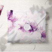 アルコールインクパープルエレガントウェディング招待状 招待状