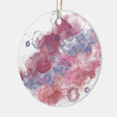 アルコールインクピンクドロップ セラミックオーナメント (左)
