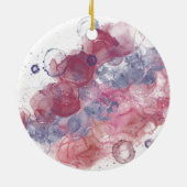 アルコールインクピンクドロップ セラミックオーナメント (裏面)