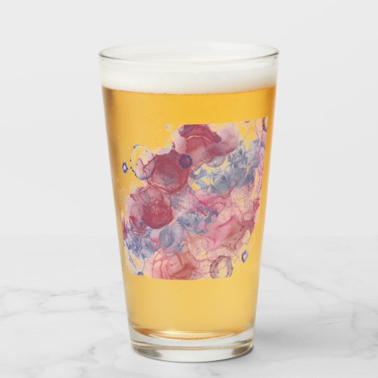 アルコールインクピンクドロップ タンブラーグラス (ドリンク正面)