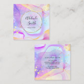 アルコールインクフェイク金ゴールドフォイル詳細スクエア事業 スクエア名刺 (正面/裏面)