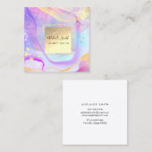 アルコールインクフェイク金ゴールド箔詳細 スクエア名刺 (正面/裏面)