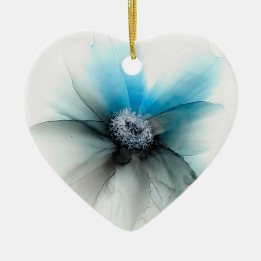 アルコールインクフラワー セラミックオーナメント (正面)