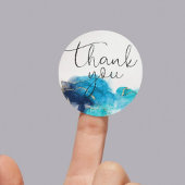 アルコールインクブルーグリッター ラウンドシール