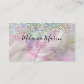 アルコールインクメイクアップアーティストホログラフィックグリッターシック 名刺 (裏面)