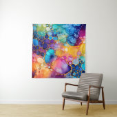 アルコールインクモダンの水彩背景 タペストリー (インサイチュ)