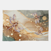 アルコールインク及びジュエルドラゴンフライ キッチンタオル (横)