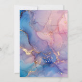 アルコールインク大理石ベビーシャワー招待状 招待状 (裏面)