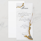 アルコールインク手作りグリッターゴールド平型メニュー メニュー (正面/裏面)