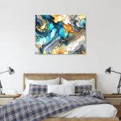 アルコールインク抽象芸術アート キャンバスプリント (インサイチュ (寝室))