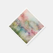 アルコールインク抽象芸術フローラ スタンダードカクテルナプキン (角)