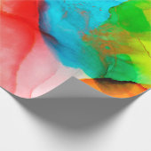 アルコールインク抽象芸術背景、マクロフォトアブストラ ラッピングペーパー (角)