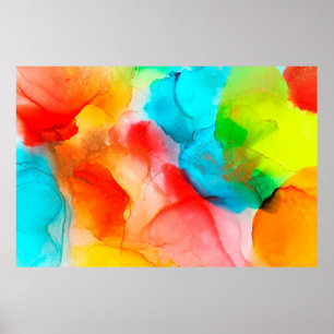 アルコールインク抽象芸術背景,マクロphotoabstra ポスター