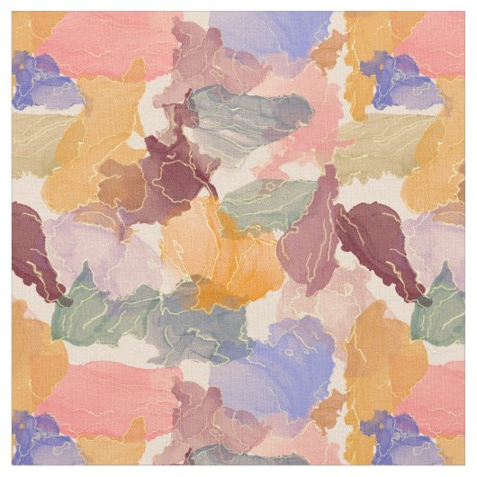 アルコールインク抽象芸術 ファブリック (クローズアップ)