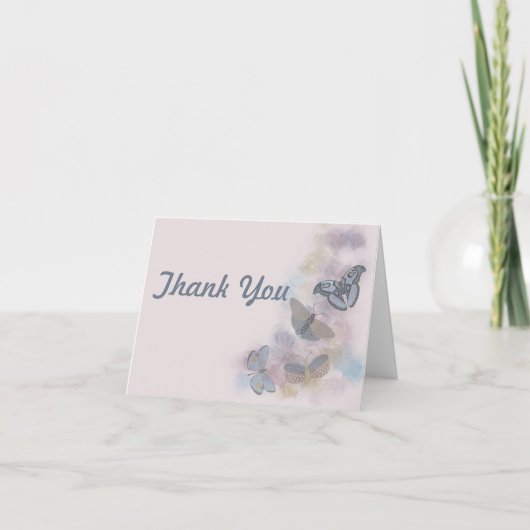 アルコールインク蝶 サンキューカード (正面)