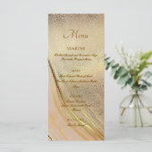 アルコールインク金ゴールドエレガントフラットメニュー メニュー (スタンド正面)