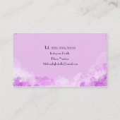 アルコールインク金ゴールドグリッタースクリプトメイクアップ&ヘア 名刺 (裏面)