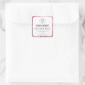 アルコールインク金ゴールド静脈大豆ワックス溶融物ラベル スクエアシール (バッグ)