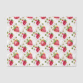 アルコールインク風のイチゴと桜の花 薄葉紙 (正面)