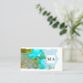 アルコールインク グリッター グラフィックアーティスト モノグラム 名刺 (スタンド正面)