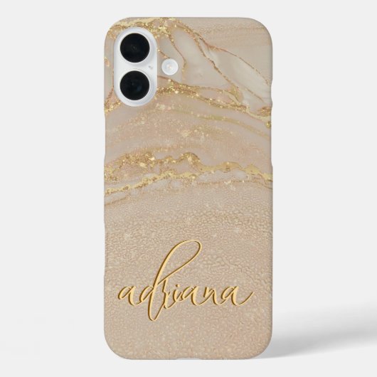 アルコールインク グリッター モノグラム iPhoneケース Mate Case-Mate iPhoneケース (裏面)