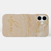 アルコールインク グリッター モノグラム iPhoneケース Mate Case-Mate iPhoneケース (裏面 (横))