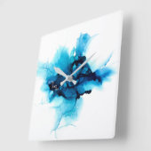 アルコールインク-抽象絵画- スクエア壁時計 (傾斜)