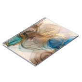 アルコールインク、漂白ミネラル抽象芸術。 ノートブック (左側)